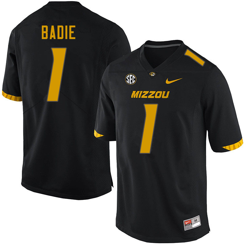 Men #1 Tyler Badie Missouri Tigers College Football Jerseys Sale-Black - Click Image to Close